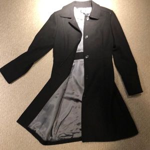 J.Crew lined black wool coat